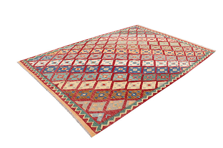 Multi Colored Kilim 6' 7 x 9' 5 - No. 64465 - ALRUG Rug Store