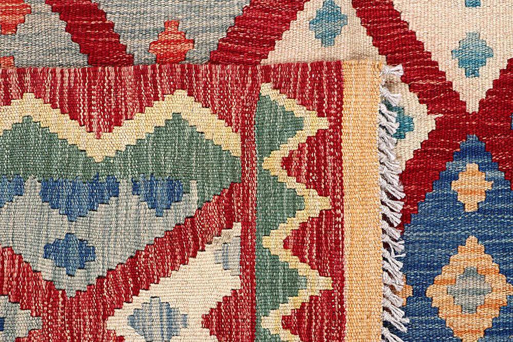 Multi Colored Kilim 6' 7 x 9' 5 - No. 64465 - ALRUG Rug Store