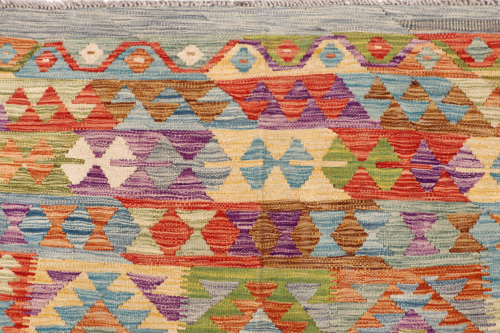Multi Colored Kilim 6' 5 x 10' 3 - No. 64467 - ALRUG Rug Store