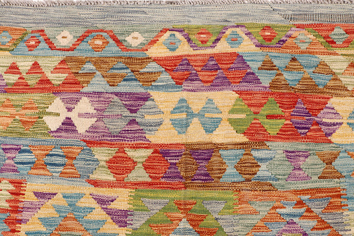 Multi Colored Kilim 6' 5 x 10' 3 - No. 64467 - ALRUG Rug Store