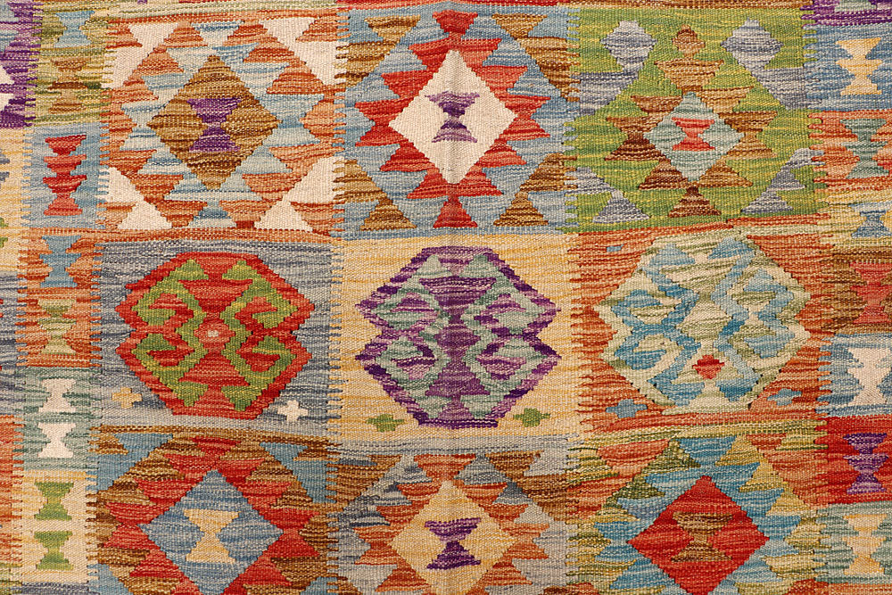 Multi Colored Kilim 6' 5 x 10' 3 - No. 64467 - ALRUG Rug Store