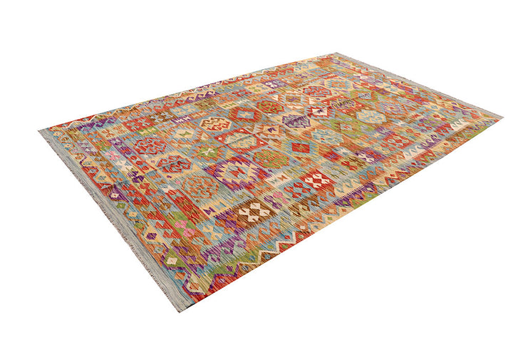 Multi Colored Kilim 6' 5 x 10' 3 - No. 64467 - ALRUG Rug Store