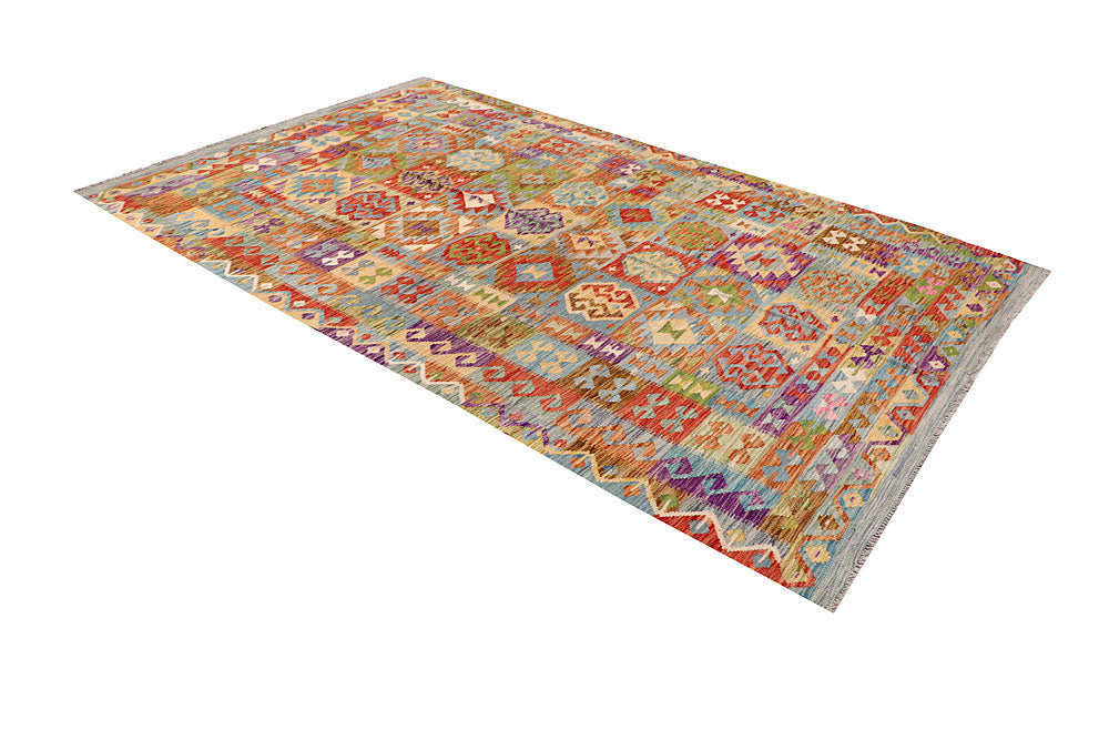 Multi Colored Kilim 6' 5 x 10' 3 - No. 64467 - ALRUG Rug Store