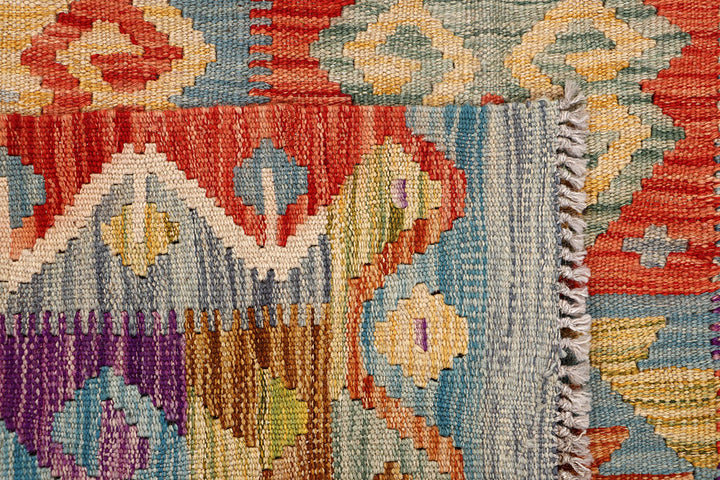 Multi Colored Kilim 6' 5 x 10' 3 - No. 64467 - ALRUG Rug Store