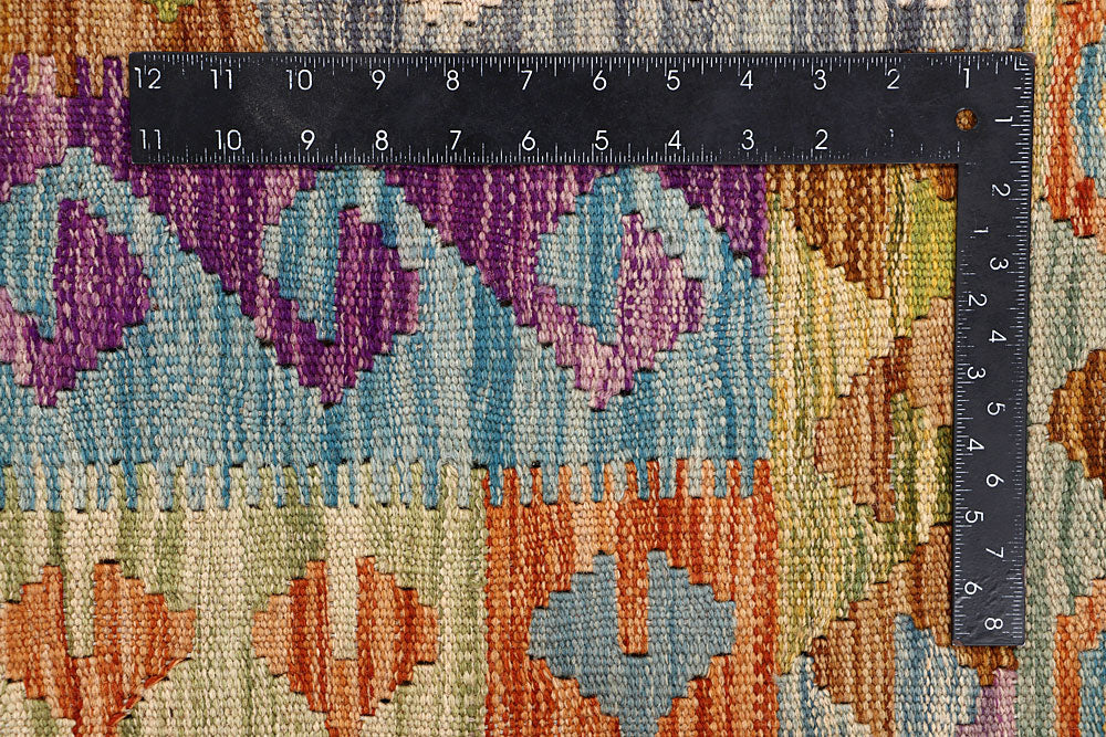 Multi Colored Kilim 6' 5 x 10' 3 - No. 64467 - ALRUG Rug Store