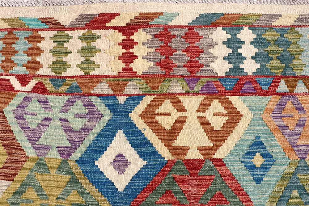Multi Colored Kilim 6' 10 x 9' 10 - No. 64469 - ALRUG Rug Store