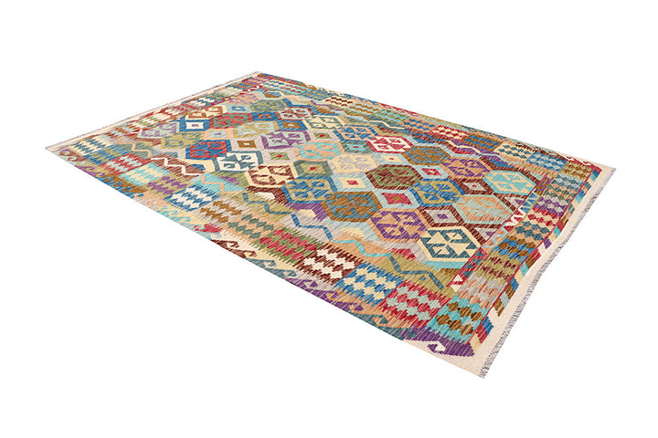 Multi Colored Kilim 6' 10 x 9' 10 - No. 64469 - ALRUG Rug Store