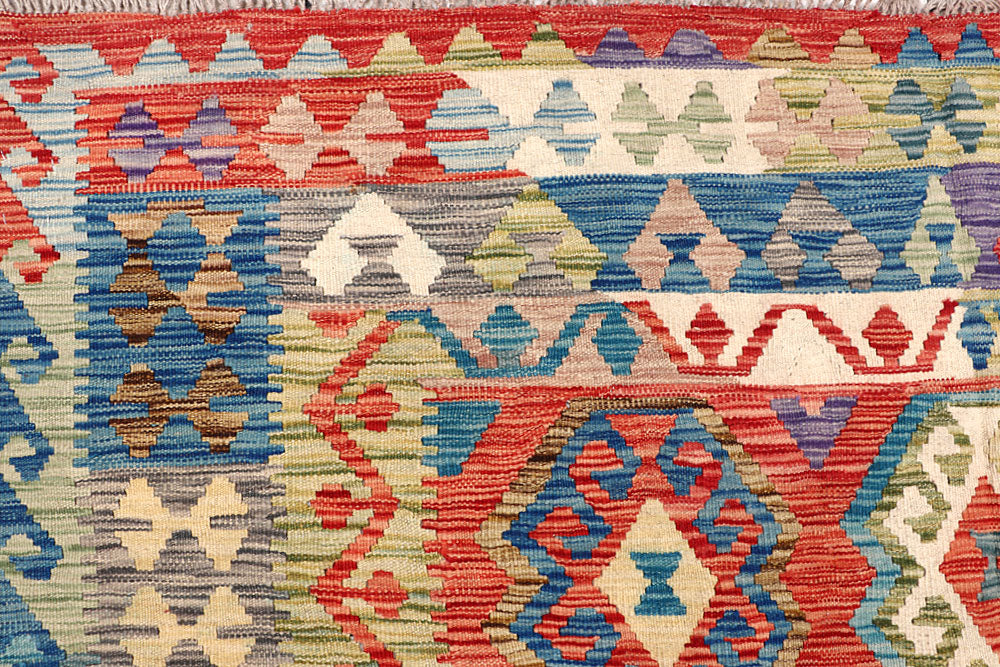 Multi Colored Kilim 6' 5 x 9' 4 - No. 64470 - ALRUG Rug Store