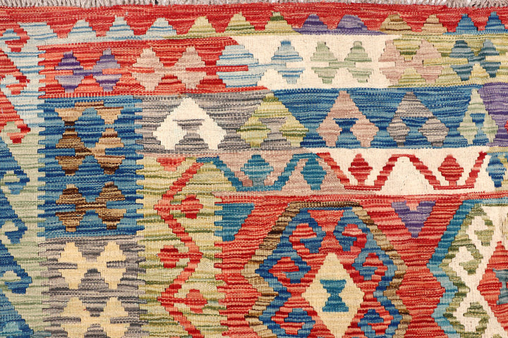 Multi Colored Kilim 6' 5 x 9' 4 - No. 64470 - ALRUG Rug Store