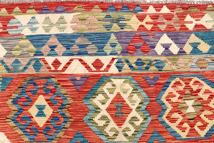Multi Colored Kilim 6' 5 x 9' 4 - No. 64470 - ALRUG Rug Store