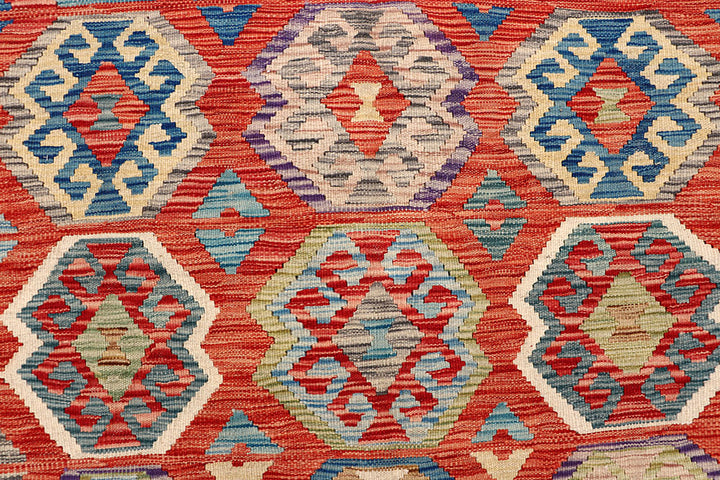 Multi Colored Kilim 6' 5 x 9' 4 - No. 64470 - ALRUG Rug Store