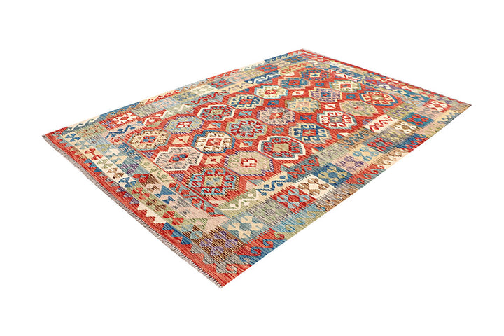 Multi Colored Kilim 6' 5 x 9' 4 - No. 64470 - ALRUG Rug Store