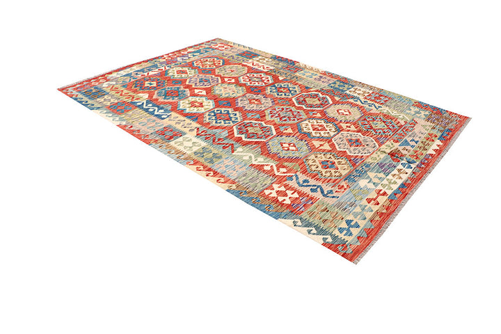 Multi Colored Kilim 6' 5 x 9' 4 - No. 64470 - ALRUG Rug Store