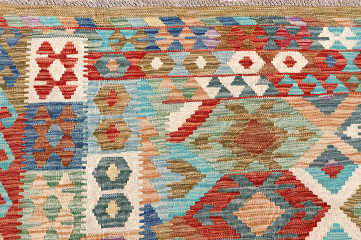 Multi Colored Kilim 6' 10 x 9' 9 - No. 64471 - ALRUG Rug Store