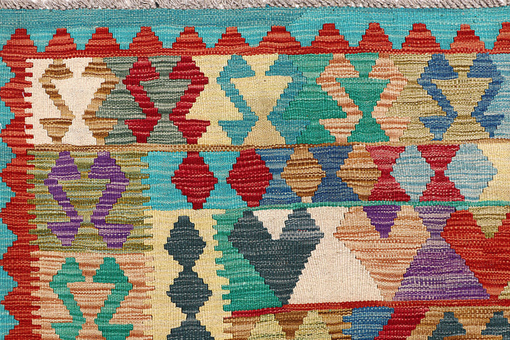 Multi Colored Kilim 6' 8 x 8' 2 - No. 64472 - ALRUG Rug Store