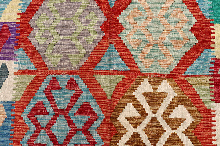 Multi Colored Kilim 6' 8 x 8' 2 - No. 64472 - ALRUG Rug Store