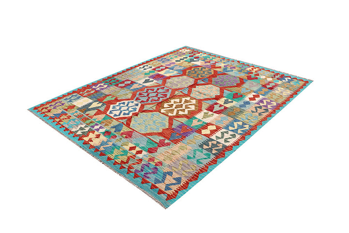 Multi Colored Kilim 6' 8 x 8' 2 - No. 64472 - ALRUG Rug Store