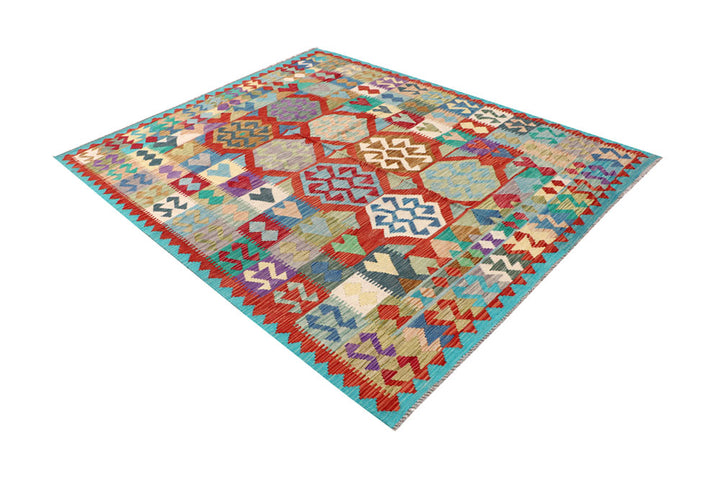 Multi Colored Kilim 6' 8 x 8' 2 - No. 64472 - ALRUG Rug Store