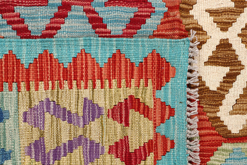 Multi Colored Kilim 6' 8 x 8' 2 - No. 64472 - ALRUG Rug Store