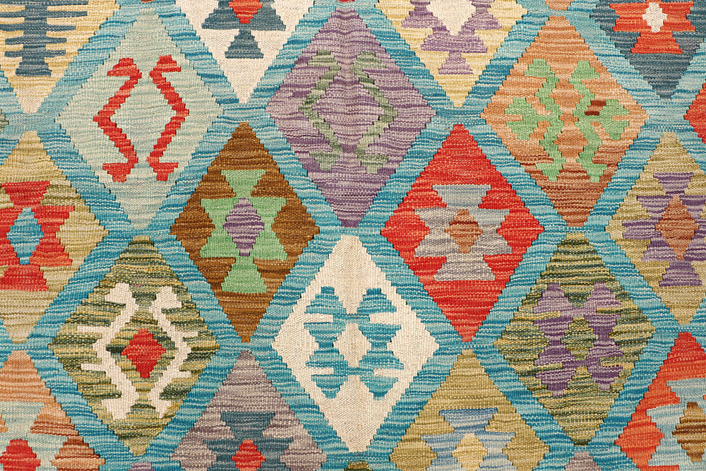 Multi Colored Kilim 6' 8 x 9' 8 - No. 64473 - ALRUG Rug Store