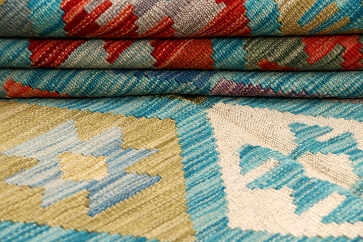 Multi Colored Kilim 6' 8 x 9' 8 - No. 64473 - ALRUG Rug Store