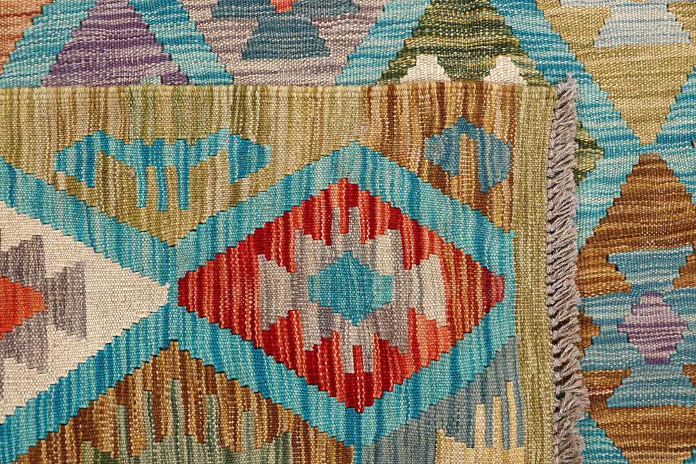 Multi Colored Kilim 6' 8 x 9' 8 - No. 64473 - ALRUG Rug Store