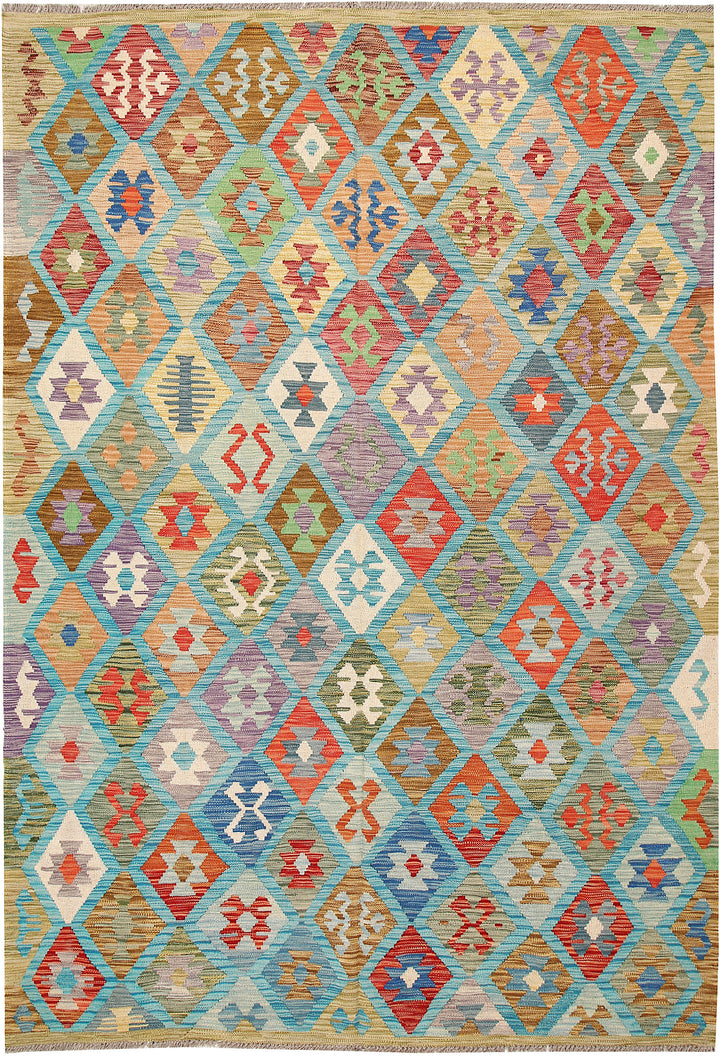 Multi Colored Kilim 6' 8 x 9' 8 - No. 64473 - ALRUG Rug Store