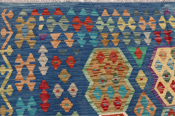 Multi Colored Kilim 6' 7 x 9' 9 - No. 64474 - ALRUG Rug Store