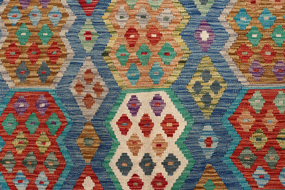 Multi Colored Kilim 6' 7 x 9' 9 - No. 64474 - ALRUG Rug Store