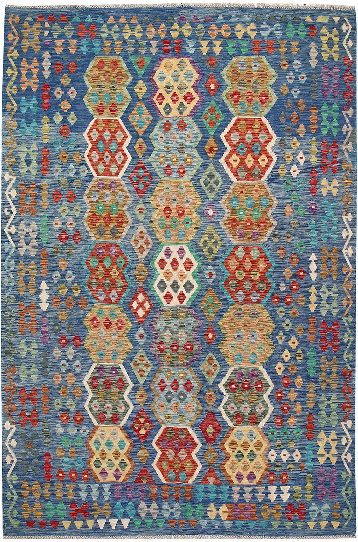 Multi Colored Kilim 6' 7 x 9' 9 - No. 64474 - ALRUG Rug Store