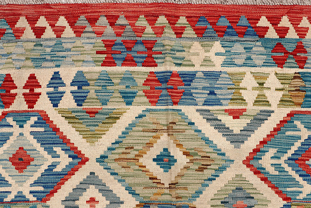 Multi Colored Kilim 6' 4 x 9' 5 - No. 64476 - ALRUG Rug Store