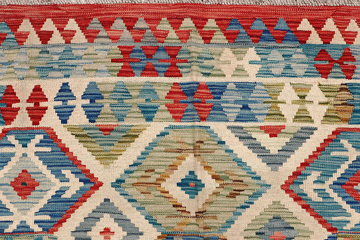 Multi Colored Kilim 6' 4 x 9' 5 - No. 64476 - ALRUG Rug Store