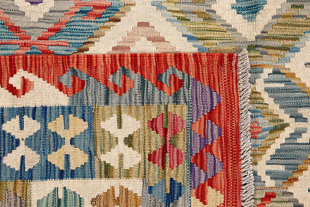 Multi Colored Kilim 6' 4 x 9' 5 - No. 64476 - ALRUG Rug Store