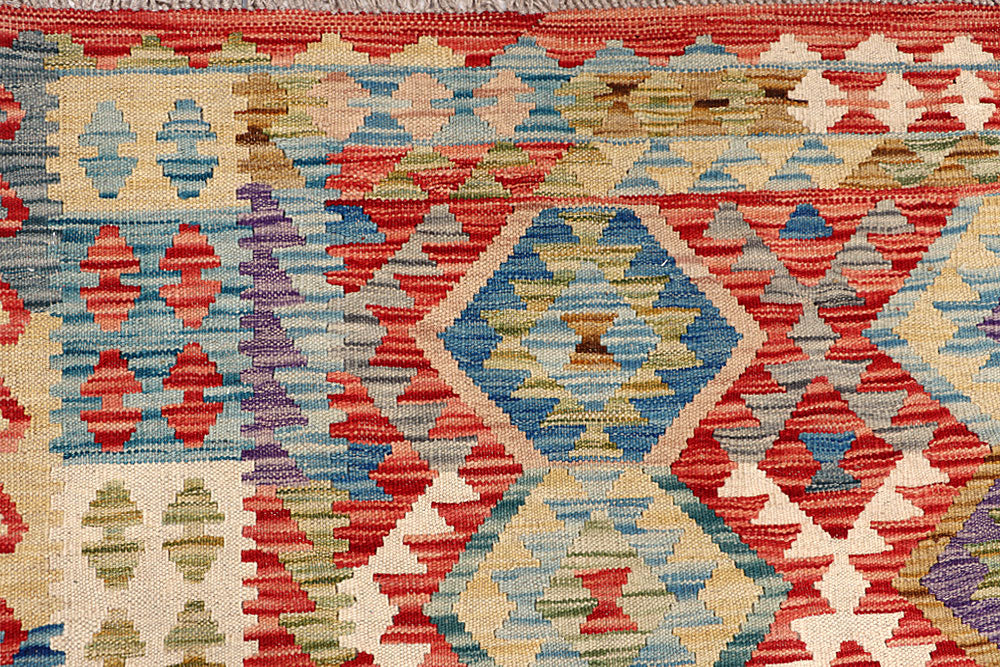 Multi Colored Kilim 6' 1 x 9' 1 - No. 64477 - ALRUG Rug Store