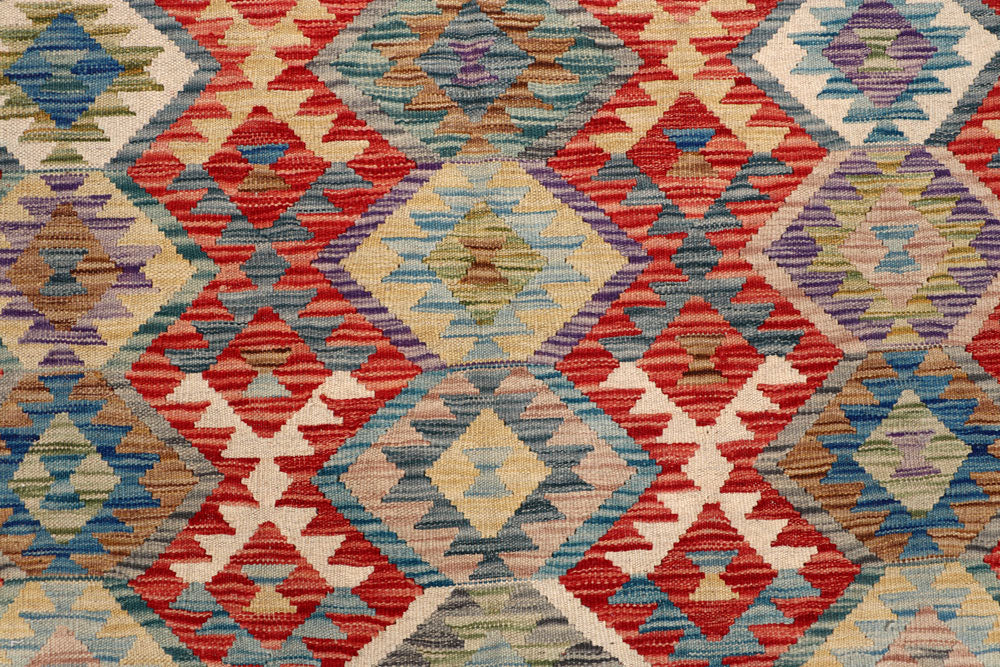 Multi Colored Kilim 6' 1 x 9' 1 - No. 64477 - ALRUG Rug Store