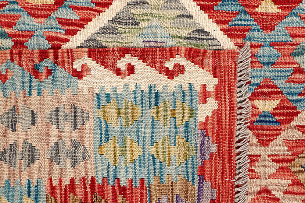 Multi Colored Kilim 6' 1 x 9' 1 - No. 64477 - ALRUG Rug Store