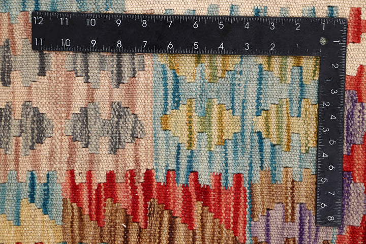 Multi Colored Kilim 6' 1 x 9' 1 - No. 64477 - ALRUG Rug Store