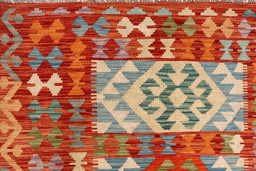 Multi Colored Kilim 6' 9 x 8' 1 - No. 64478 - ALRUG Rug Store