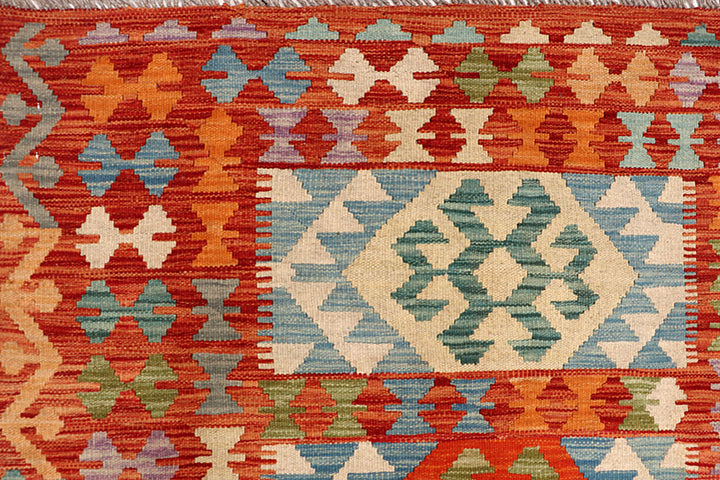 Multi Colored Kilim 6' 9 x 8' 1 - No. 64478 - ALRUG Rug Store