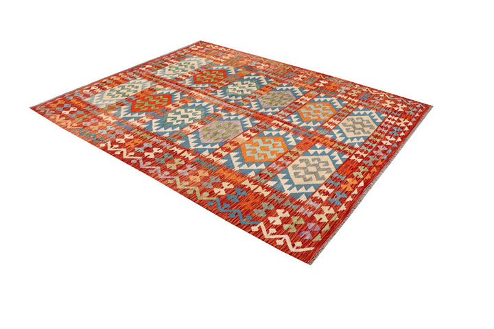 Multi Colored Kilim 6' 9 x 8' 1 - No. 64478 - ALRUG Rug Store