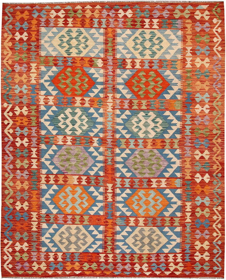 Multi Colored Kilim 6' 9 x 8' 1 - No. 64478 - ALRUG Rug Store
