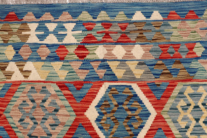 Multi Colored Kilim 6' 3 x 9' - No. 64480 - ALRUG Rug Store