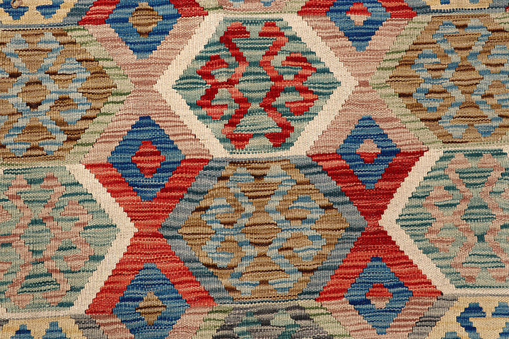Multi Colored Kilim 6' 3 x 9' - No. 64480 - ALRUG Rug Store