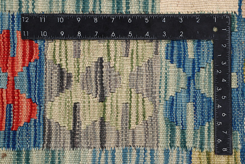 Multi Colored Kilim 6' 3 x 9' - No. 64480 - ALRUG Rug Store