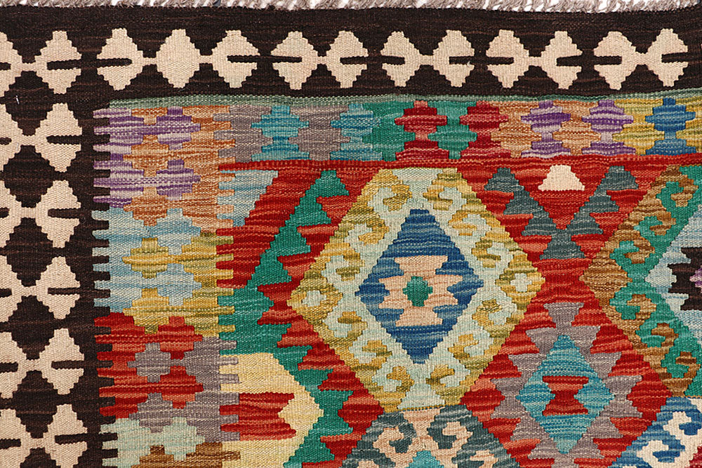 Multi Colored Kilim 6' 8 x 8' - No. 64482 - ALRUG Rug Store