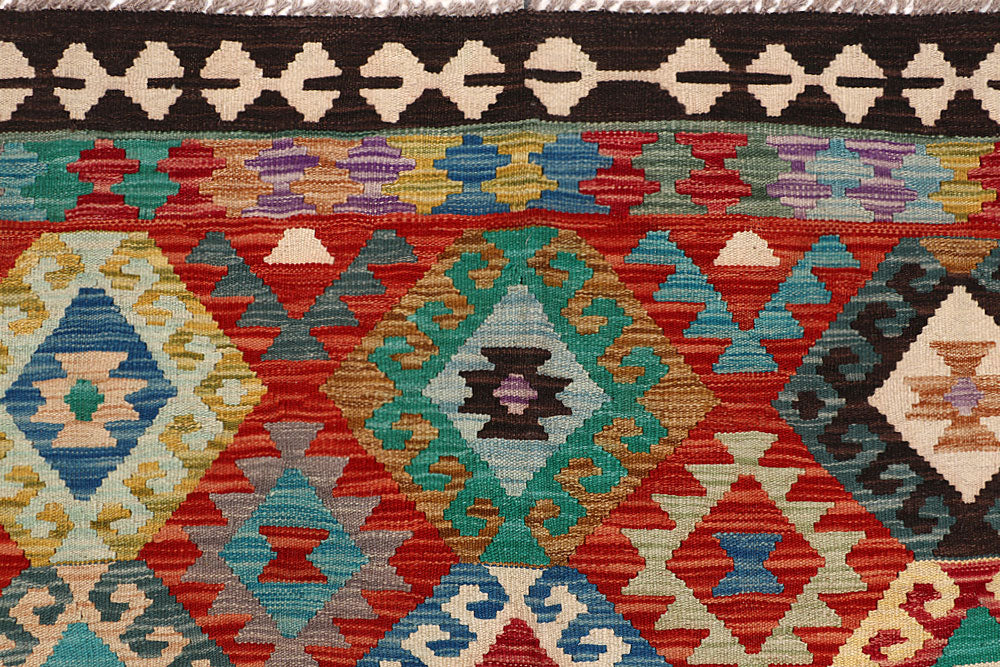 Multi Colored Kilim 6' 8 x 8' - No. 64482 - ALRUG Rug Store
