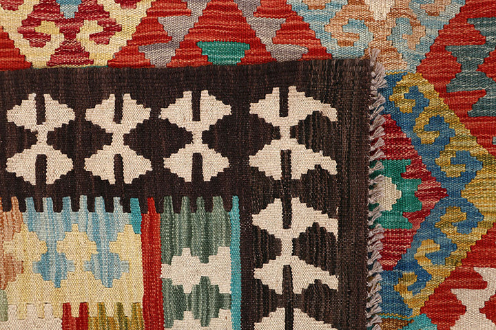 Multi Colored Kilim 6' 8 x 8' - No. 64482 - ALRUG Rug Store