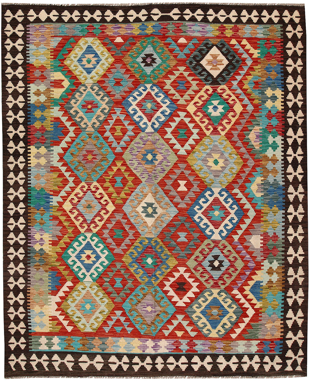 Multi Colored Kilim 6' 8 x 8' - No. 64482 - ALRUG Rug Store