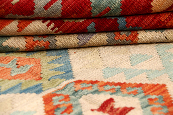 Multi Colored Kilim 6' 8 x 8' - No. 64483 - ALRUG Rug Store