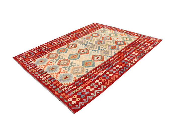 Multi Colored Kilim 6' 8 x 8' - No. 64483 - ALRUG Rug Store
